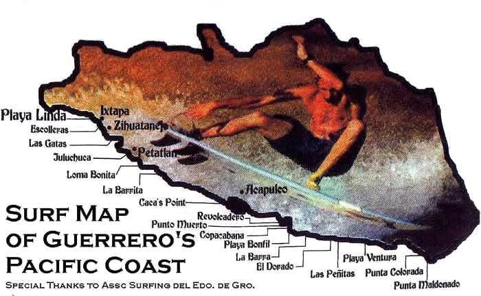 Surf Map of Guerrero